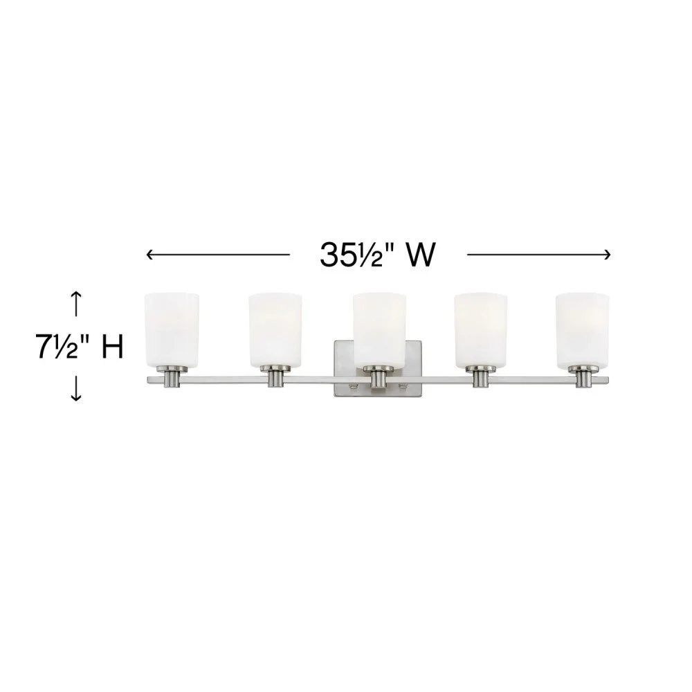 Karlie 5-Light LED Vanity Light in Brushed Nickel