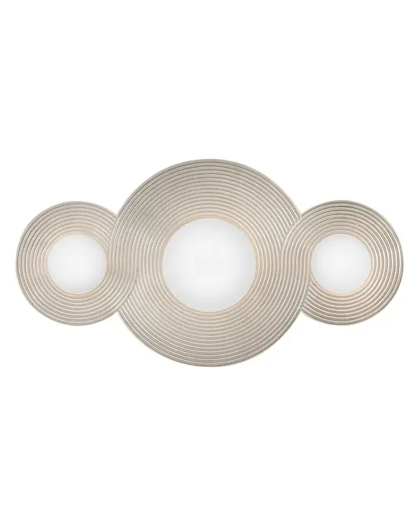 Evoking the concepts of eternity and limitlessness, Rhea’s continuously flowing loops of refined metal create a ribbed texture along its gracefully curved backplate. Dimmable, integrated LED lamping brings comfortable energy into any bathroom or small interior space. Rhea can be installed vertically, horizontally, or even as a flush mount on a ceiling. - alternate view