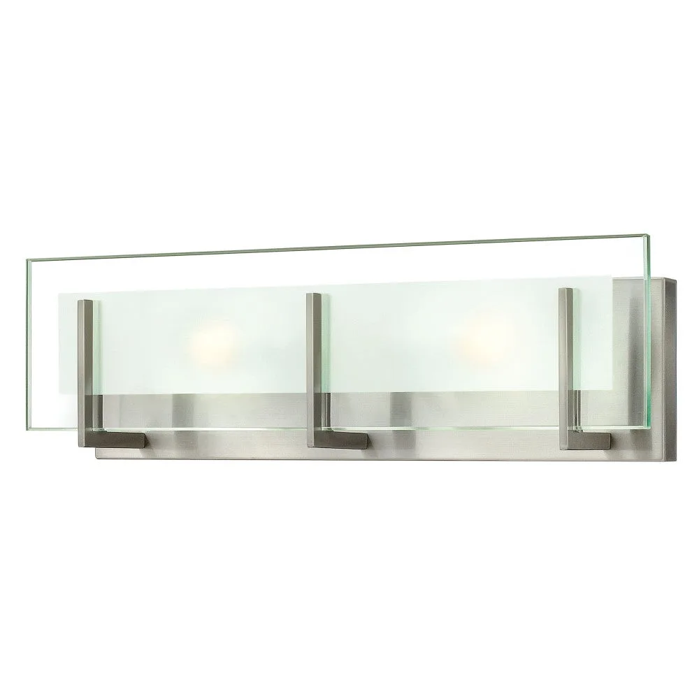 Latitude Two Light Vanity in Brushed Nickel