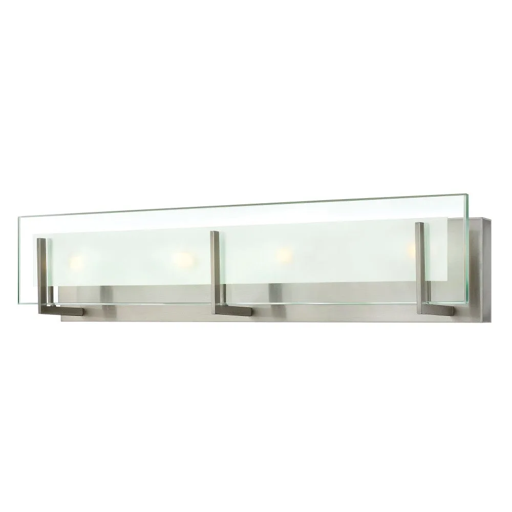Latitude Four Light Vanity in Brushed Nickel