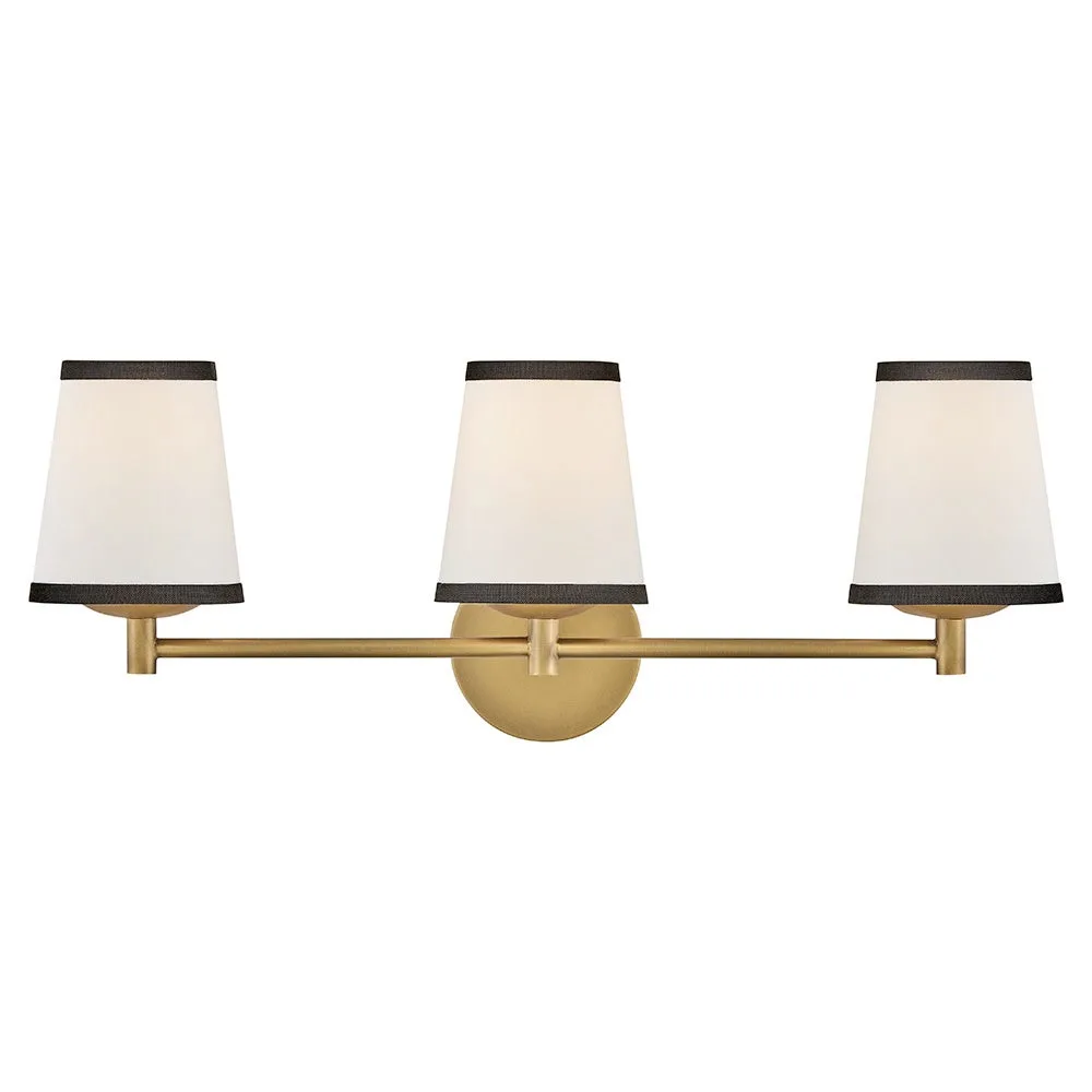 Sonia 3-Light LED Vanity in Lacquered Brass