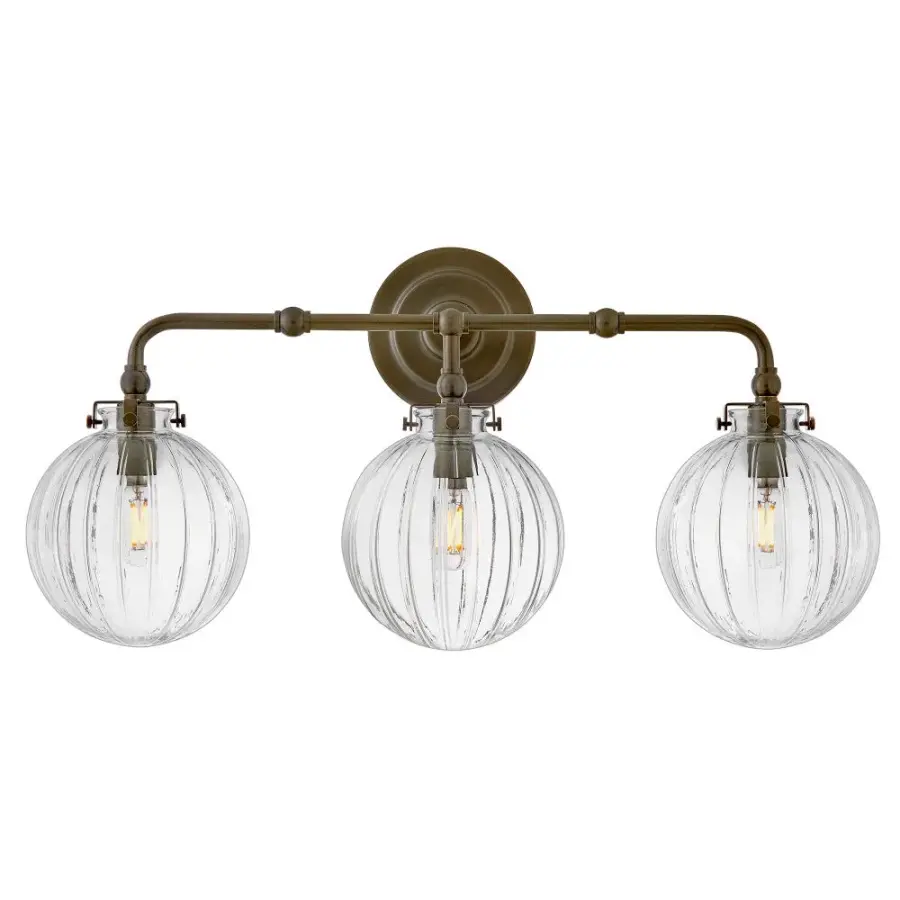 Helene 3-Light LED Vanity in Heritage Bronze - Image 1