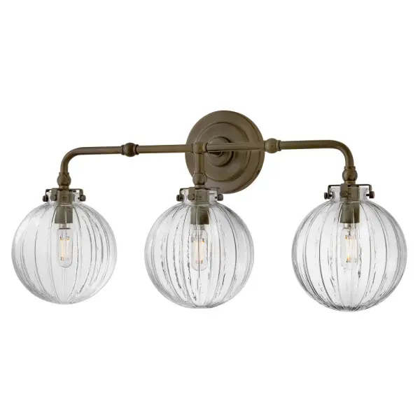 Helene 3-Light LED Vanity in Heritage Bronze - Image 6