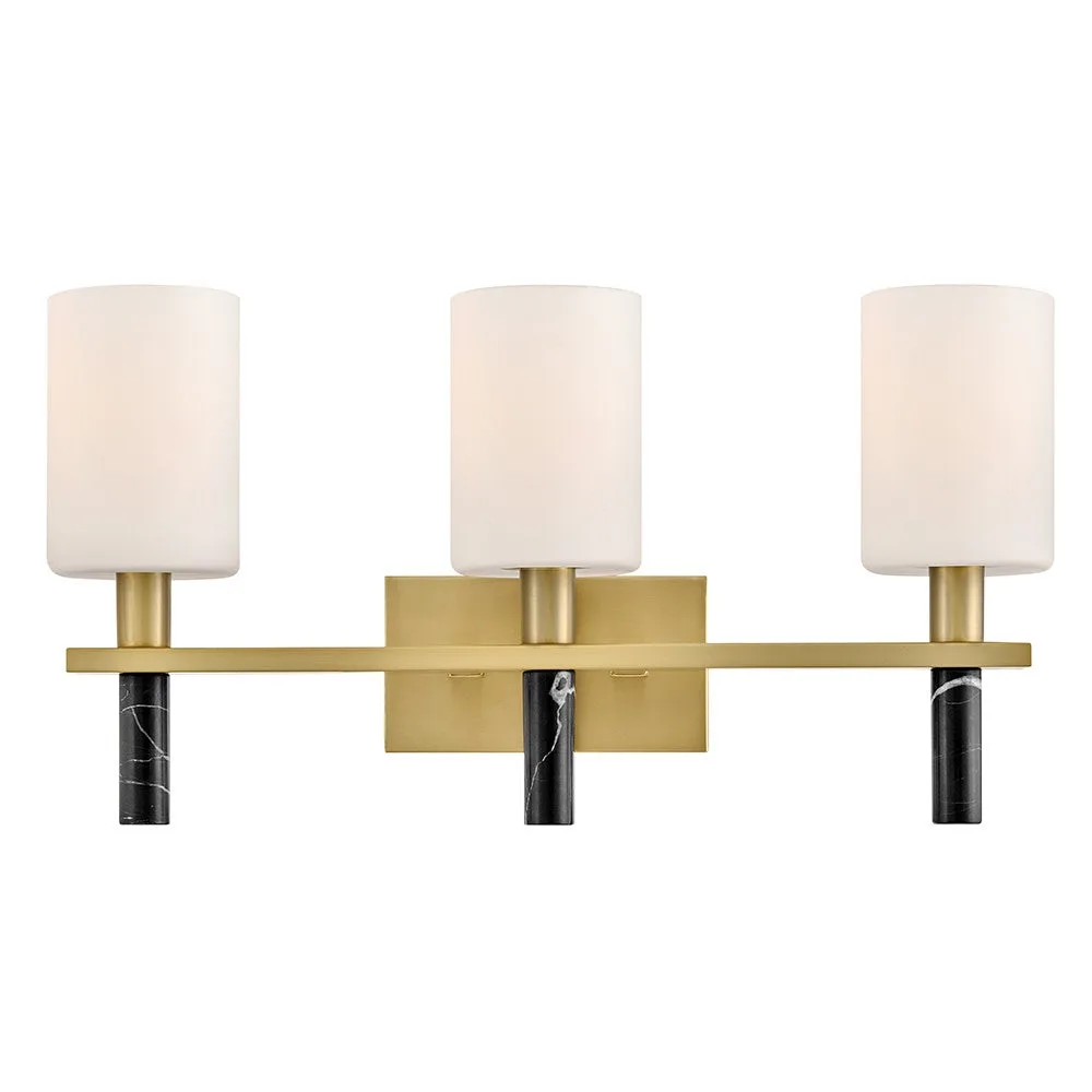 Turin LED Vanity Light in Lacquered Brass