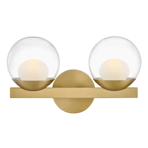 Sophisticated with an ultramodern twist, Sunni’s sleek design showcases a distinctive glass globe that artfully layers a clear glass outside with an etched white interior. A minimal backplate and frame are finished in a bold Black or luxurious Lacquered Brass finish to easily complement your space.