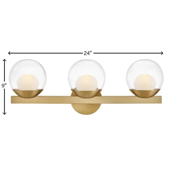 Sophisticated with an ultramodern twist, Sunni’s sleek design showcases a distinctive glass globe that artfully layers a clear glass outside with an etched white interior. A minimal backplate and frame are finished in a bold Black or luxurious Lacquered Brass finish to easily complement your space. - alternate view