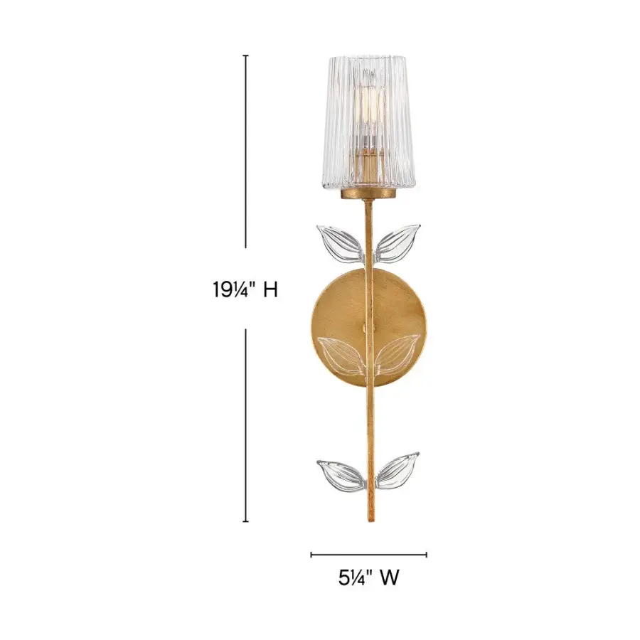 Aliso LED Wall Sconce in Distressed Brass - Image 7