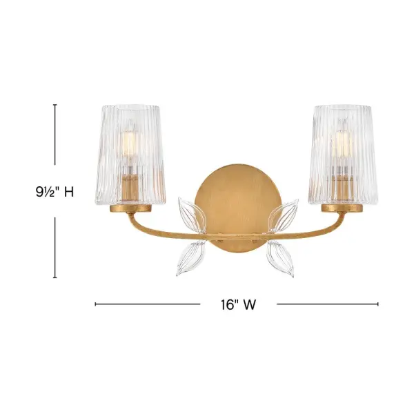Aliso LED Vanity Light in Distressed Brass - Image 7