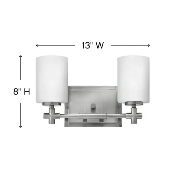 Laurel’s appealing form combines both traditional and transitional design elements. This collection is available in Polished Nickel or Brushed Nickel, and features etched opal glass shades and medium base lamping. Chic details, such as a precision die-cast cross reminiscent of a timeless faucet handle, and a cast stepped back plate, convey a lasting elegance. - alternate view