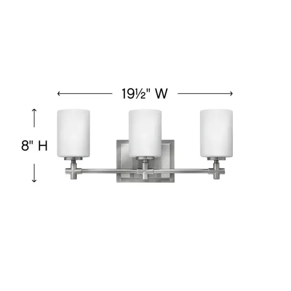 Laurel’s appealing form combines both traditional and transitional design elements. This collection is available in Polished Nickel or Brushed Nickel, and features etched opal glass shades and medium base lamping. Chic details, such as a precision die-cast cross reminiscent of a timeless faucet handle, and a cast stepped back plate, convey a lasting elegance. - alternate view