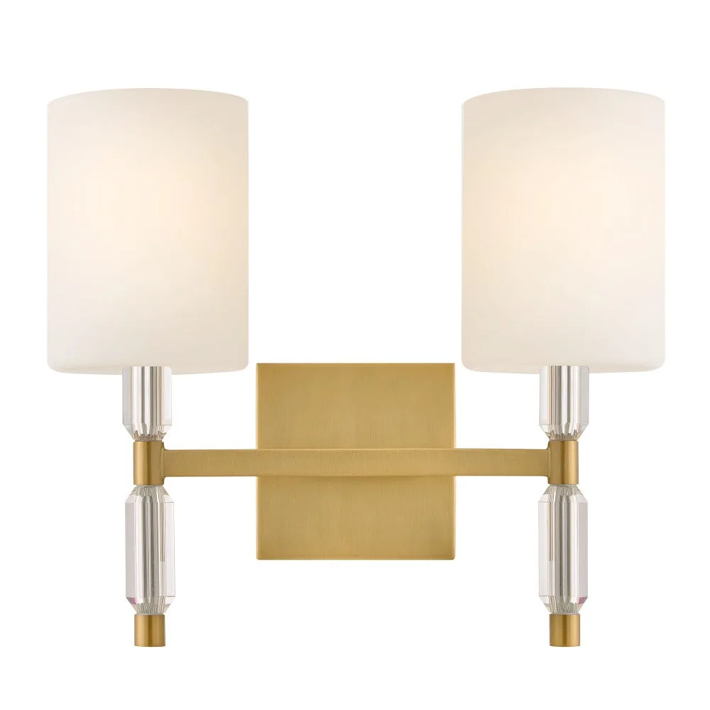 Anika LED Vanity Light in Lacquered Brass