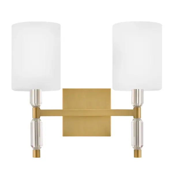 Anika LED Vanity Light in Lacquered Brass - Image 2