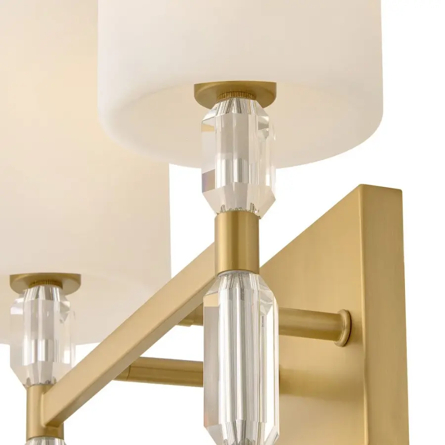 Anika LED Vanity Light in Lacquered Brass - Image 3