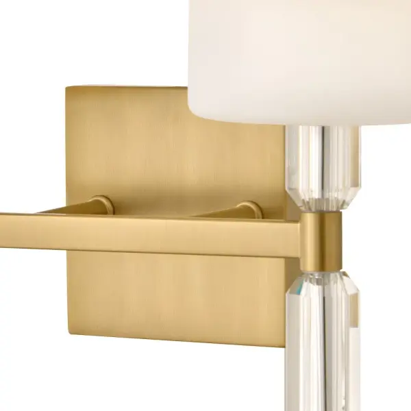 Anika LED Vanity Light in Lacquered Brass - Image 4