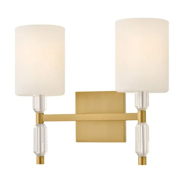 Anika LED Vanity Light in Lacquered Brass - Image 6