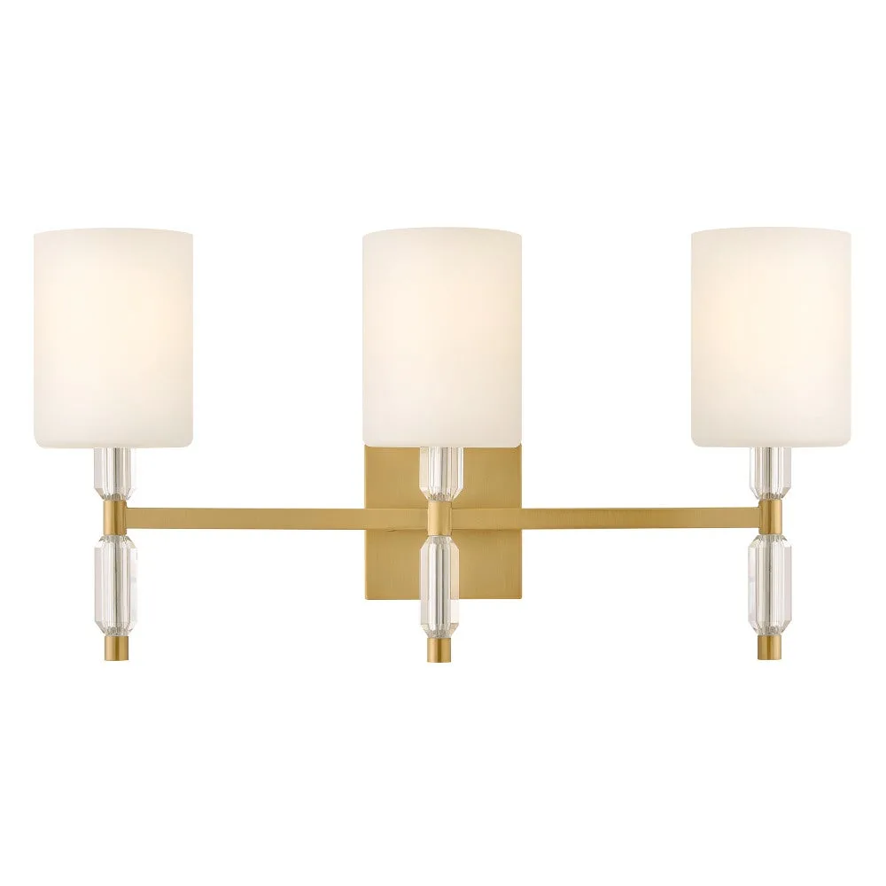 Anika LED Vanity Light in Lacquered Brass
