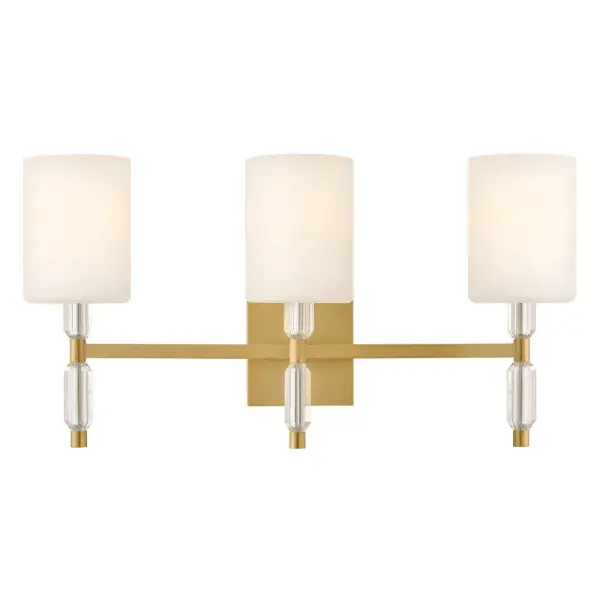 Anika LED Vanity Light in Lacquered Brass - Image 1