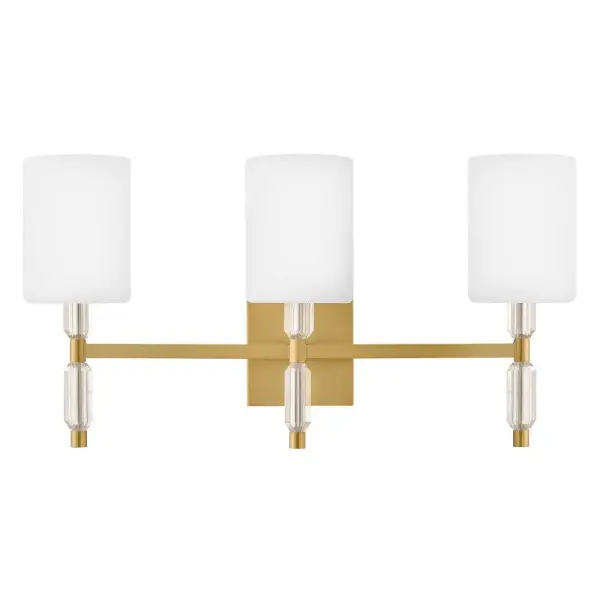 Anika LED Vanity Light in Lacquered Brass - Image 2