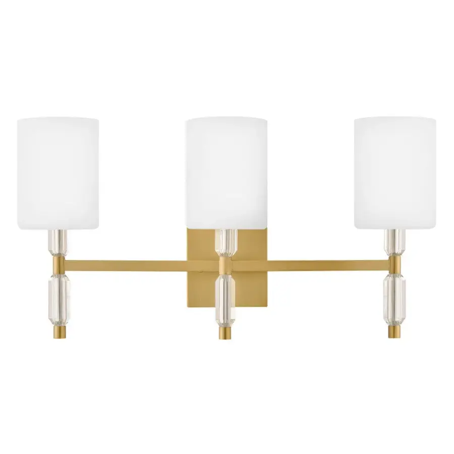 Anika LED Vanity Light in Lacquered Brass - Image 2