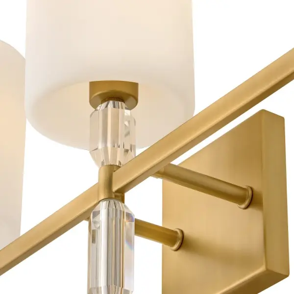 Anika LED Vanity Light in Lacquered Brass - Image 3
