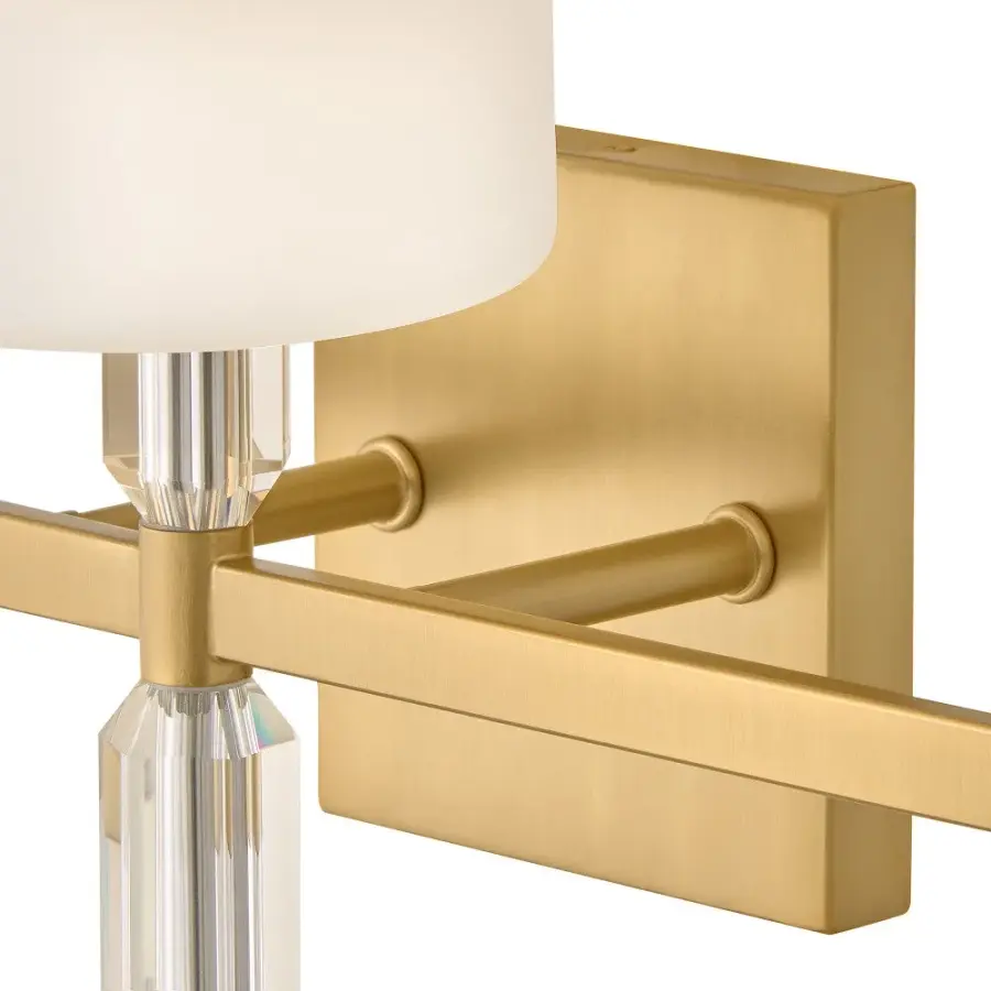 Anika LED Vanity Light in Lacquered Brass - Image 4