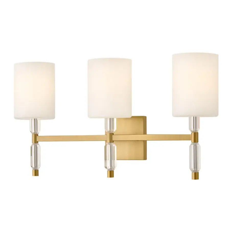 Anika LED Vanity Light in Lacquered Brass - Image 7