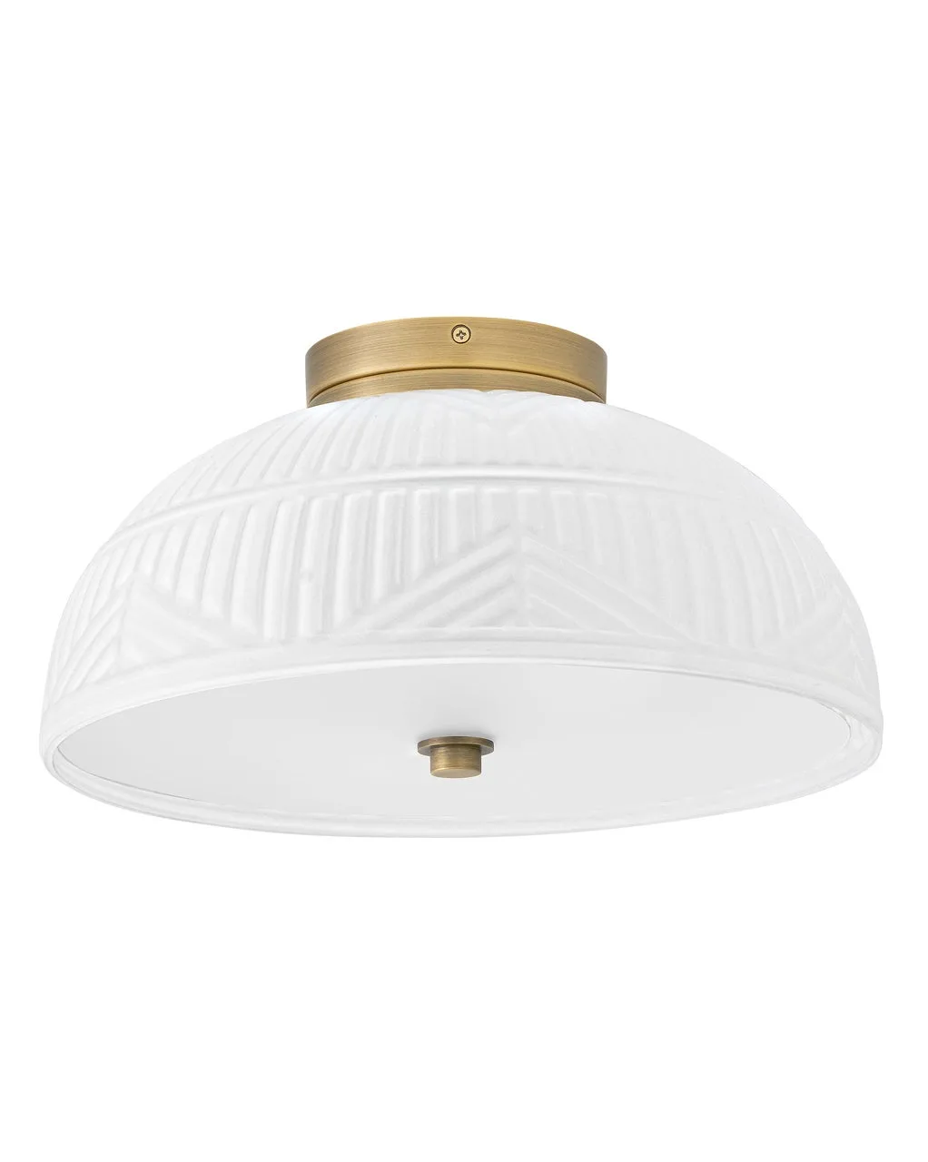 Devon LED Flush Mount in Lacquered Brass