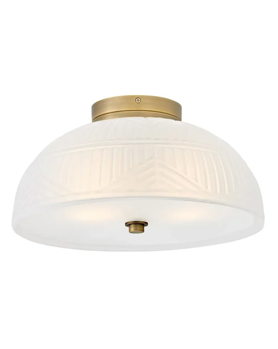 Devon LED Flush Mount in Lacquered Brass - Image 3