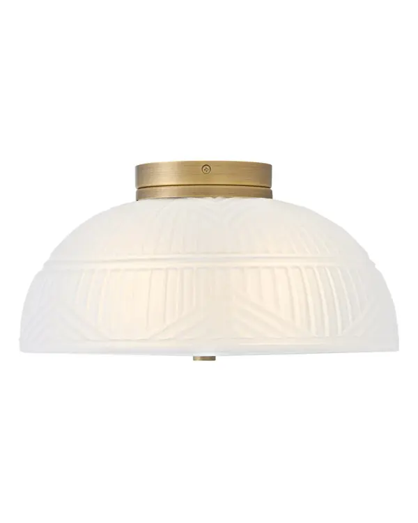 Devon LED Flush Mount in Lacquered Brass - Image 5
