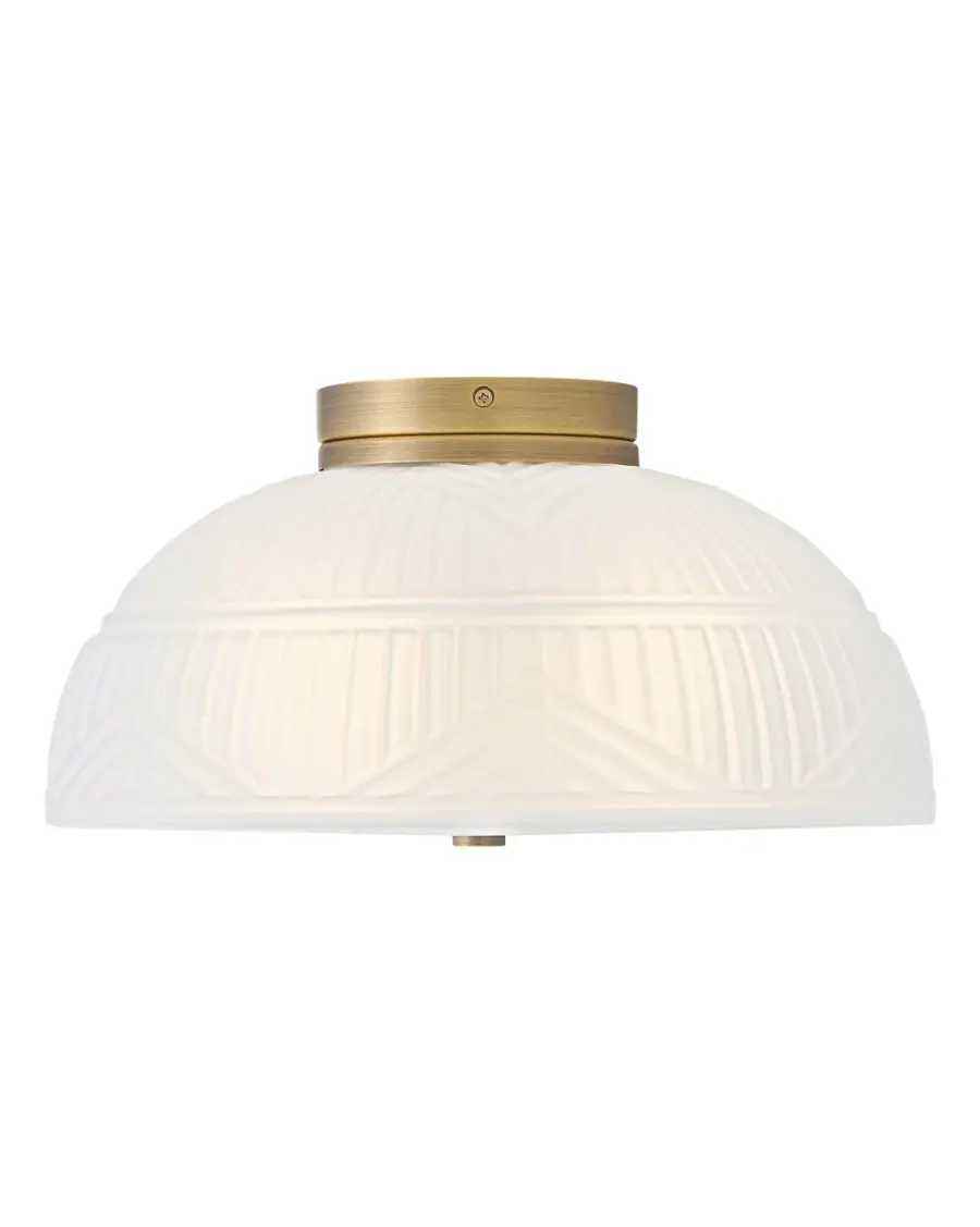 Devon LED Flush Mount in Lacquered Brass - Image 5