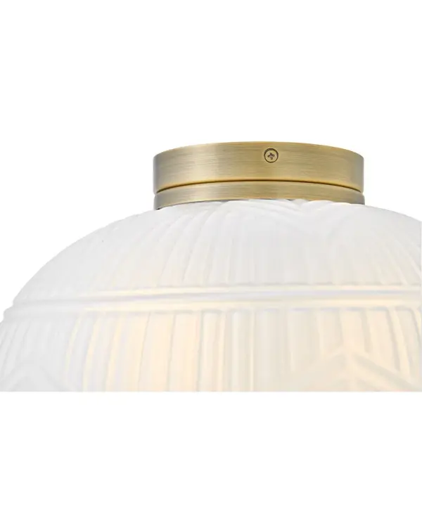 Devon LED Flush Mount in Lacquered Brass - Image 6