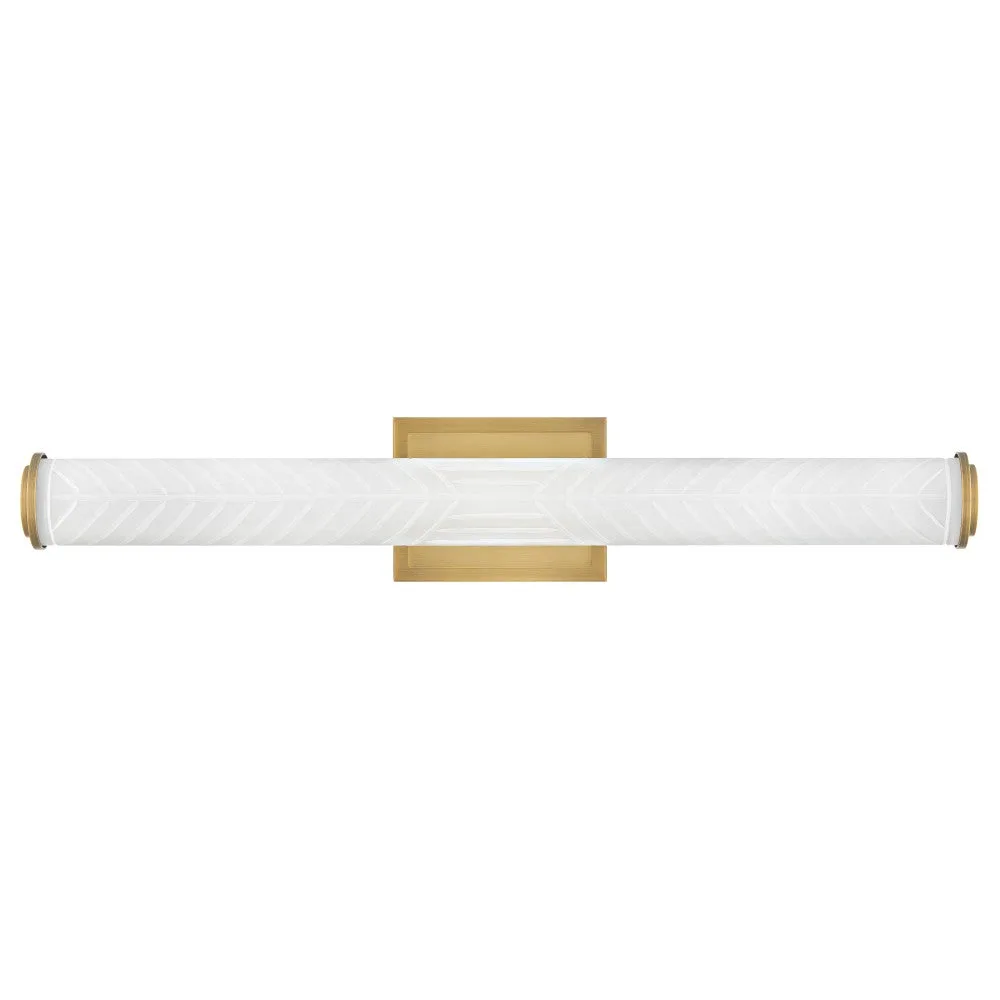 Devon LED Vanity Light in Lacquered Brass
