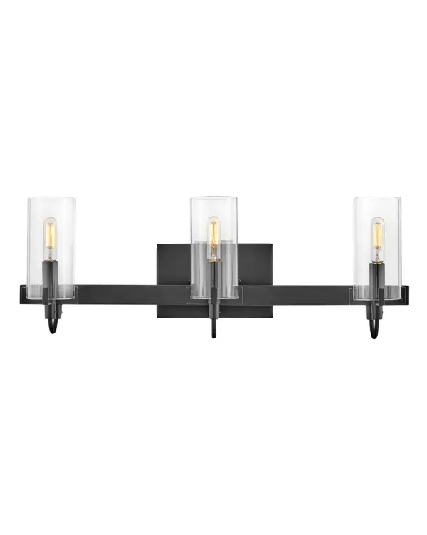A versatile stunner, Ryden‘s chic, modern-industrial silhouette is practical yet stylish, featuring elongated glass shades held by heavy cast prongs. Classic finishes are complemented by black, fabric-wrapped cord and subtle detailing. - alternate view