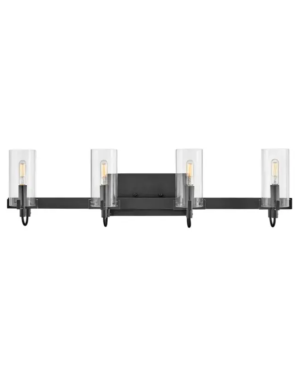 A versatile stunner, Ryden‘s chic, modern-industrial silhouette is practical yet stylish, featuring elongated glass shades held by heavy cast prongs. Classic finishes are complemented by black, fabric-wrapped cord and subtle detailing.
