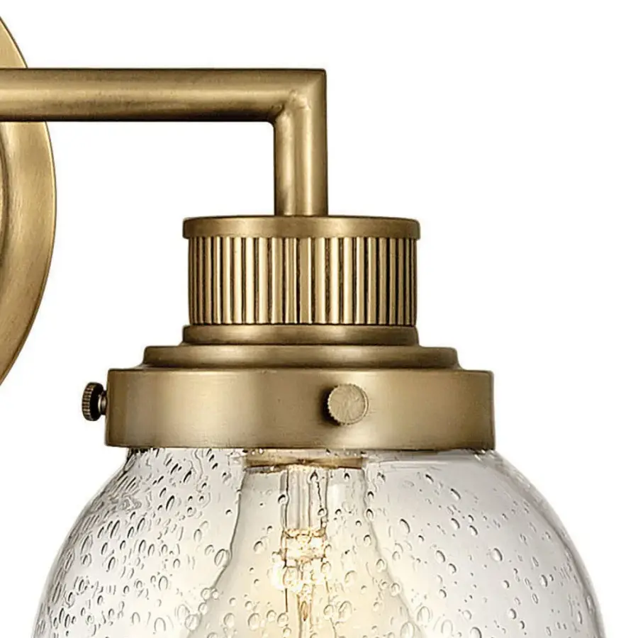 Poppy LED Vanity Light in Heritage Brass - Image 3