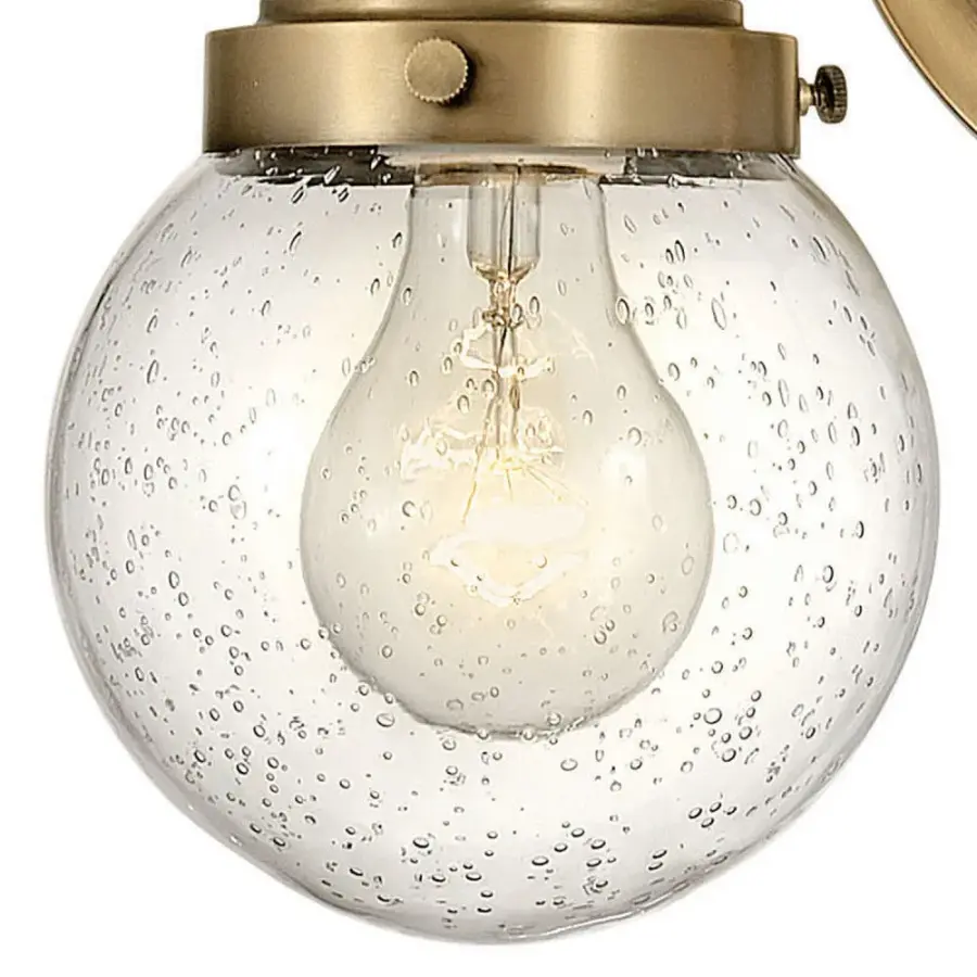 Poppy LED Vanity Light in Heritage Brass - Image 4