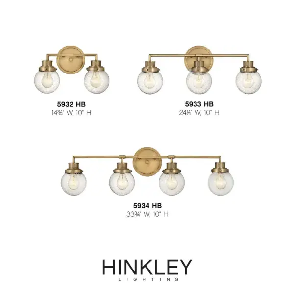 Poppy LED Vanity Light in Heritage Brass - Image 5