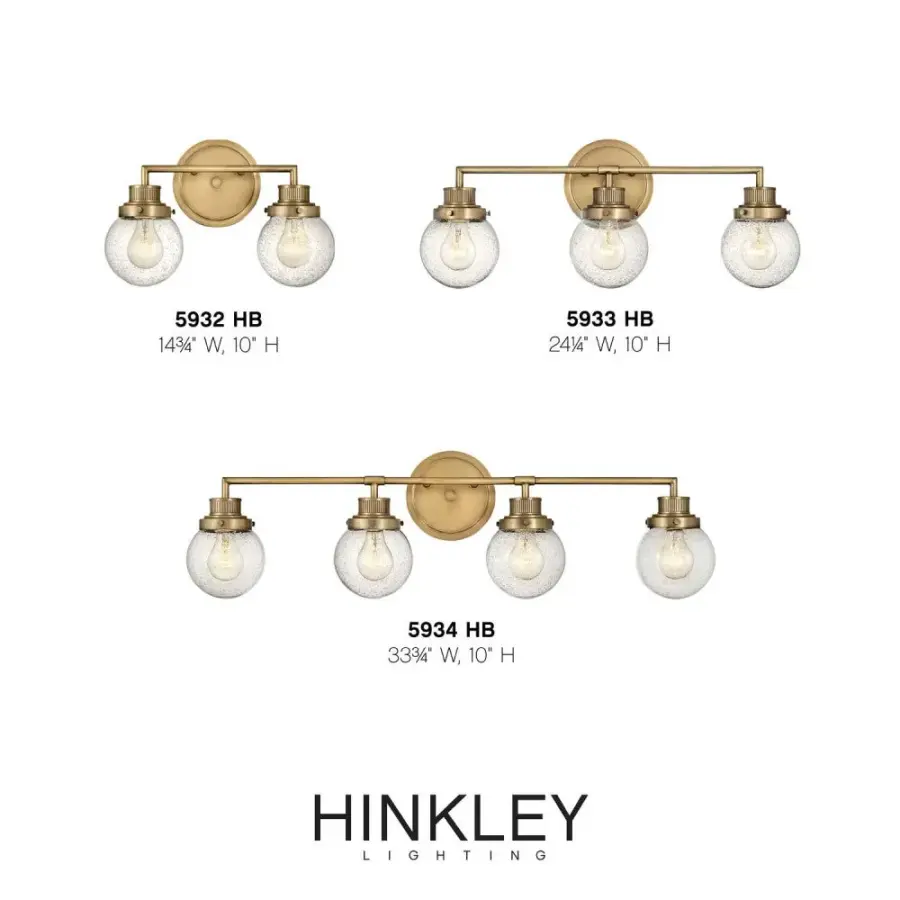 Poppy LED Vanity Light in Heritage Brass - Image 5