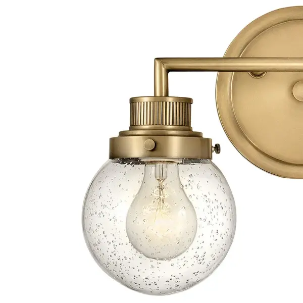 Poppy LED Vanity Light in Heritage Brass - Image 7