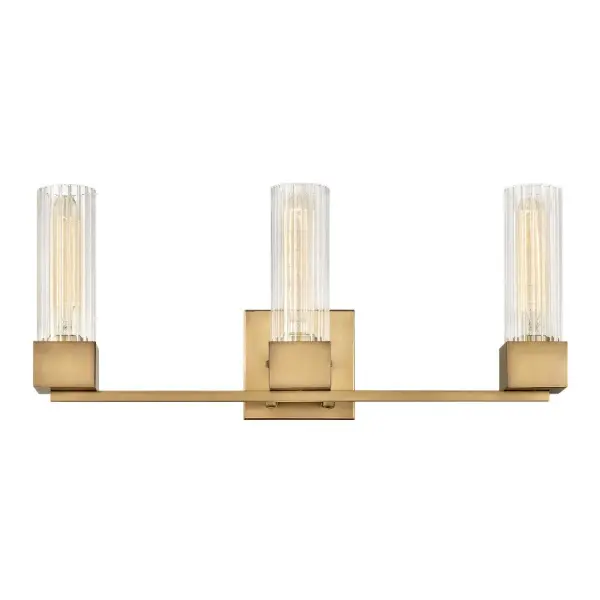 A cubed base design that is definitely not square! The crisp, contemporary lines of Xander pair perfectly with elegant ribbed clear glass to create a throwback style statement that is most definitely updated and upscale. Pick Polished Nickel or Heritage Brass finish to set the bar high when it comes to a modern vintage masterpiece.