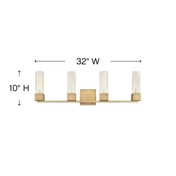 A cubed base design that is definitely not square! The crisp, contemporary lines of Xander pair perfectly with elegant ribbed clear glass to create a throwback style statement that is most definitely updated and upscale. Pick Polished Nickel or Heritage Brass finish to set the bar high when it comes to a modern vintage masterpiece. - alternate view