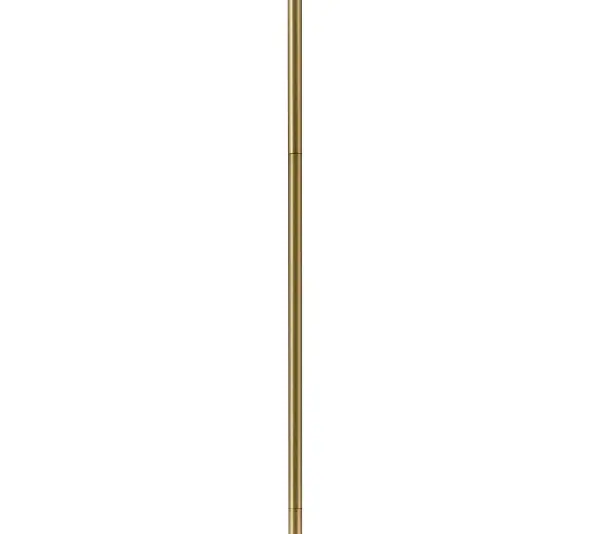 A versatile 12-inch extension stem in warm lacquered brass finish that allows precise height adjustment for pendant fixtures. Ideal for high ceilings or creating dramatic drops over dining tables and islands.