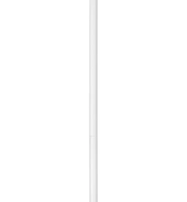 A functional steel stem accessory in gloss white finish that allows for custom pendant height adjustments. Lightweight and durable construction provides reliable support for compatible fixtures.