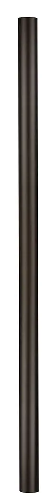 7ft Post 7' Direct Burial Post with Photo Cell in Textured Black