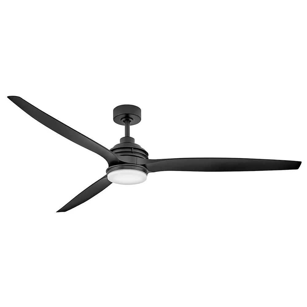 Artiste 72" Ceiling Fan with Light in Matte Black