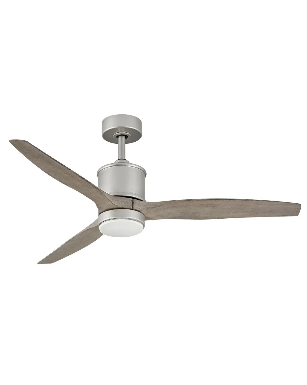 Hover 52" Ceiling Fan with Light in Brushed Nickel