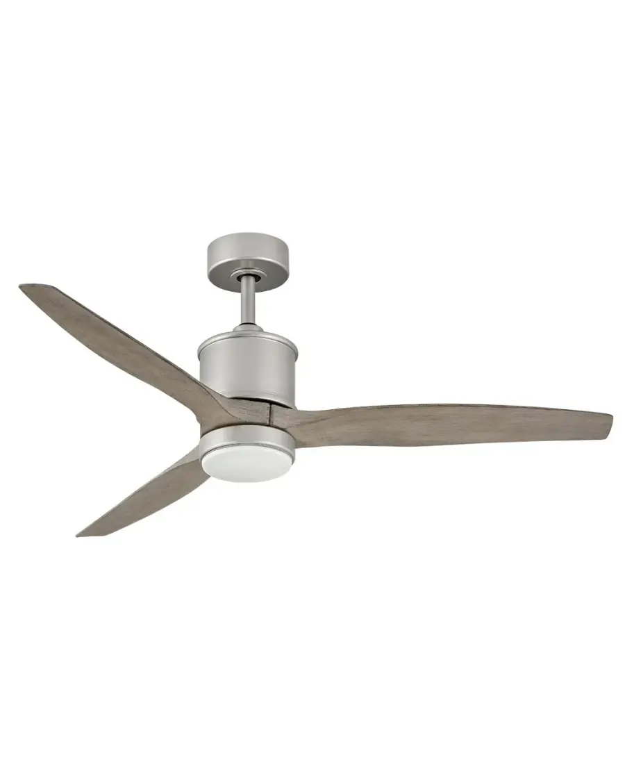 Hover 52" Ceiling Fan with Light in Brushed Nickel