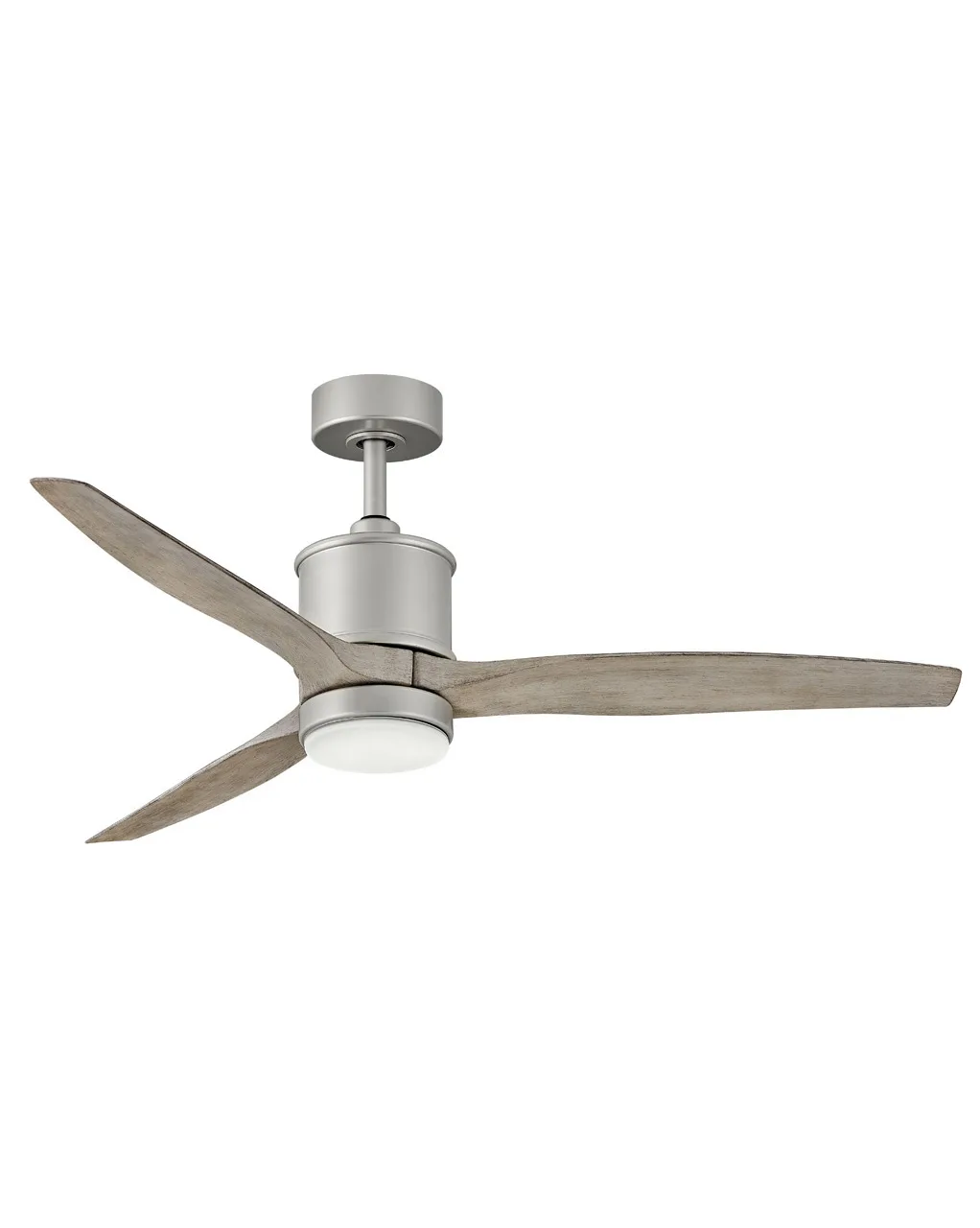 Hover 60" Ceiling Fan with Light in Brushed Nickel