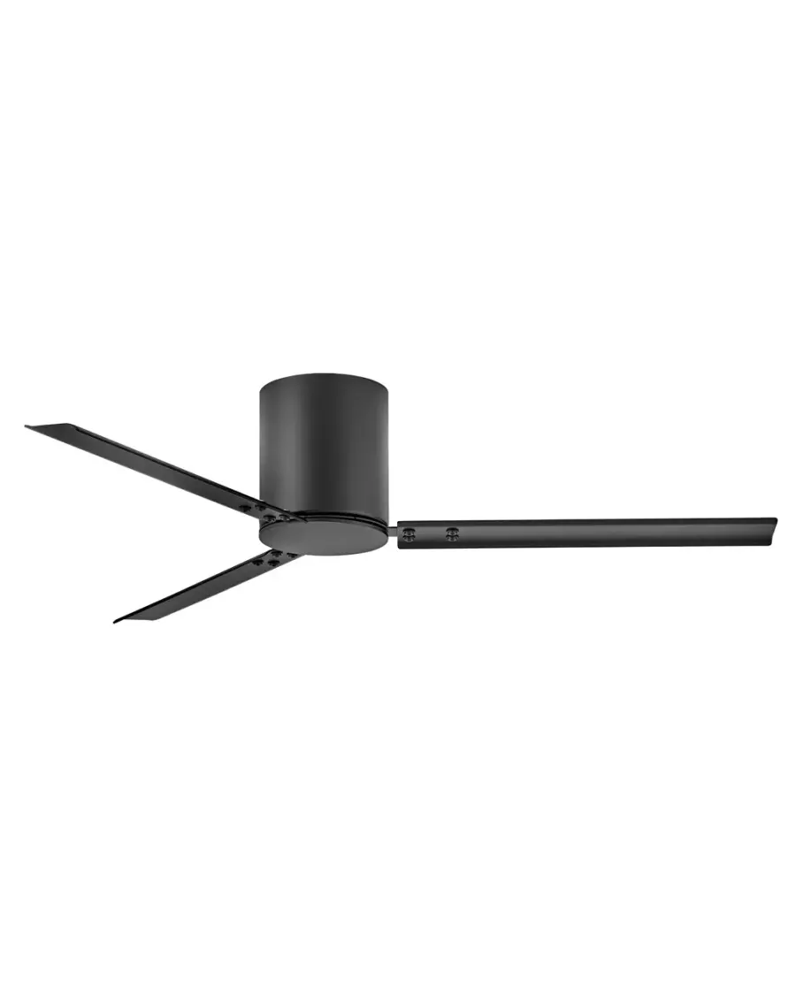 Indy 58" Flush Mount Ceiling Fan in Matte Black