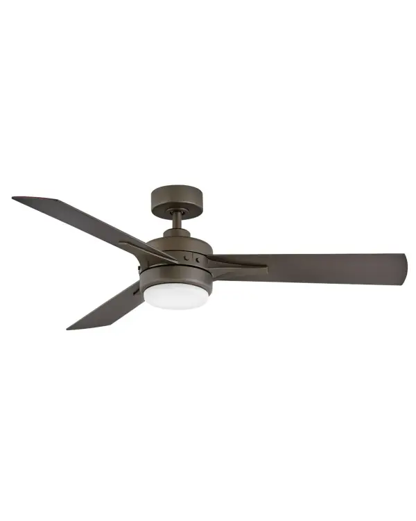 The Ventus delivers exceptional airflow efficiency (95 CFM/W) with a sophisticated matte bronze finish. Its reversible walnut/bronze blades and integrated LED lighting make it ideal for modern and transitional interiors seeking both style and performance.